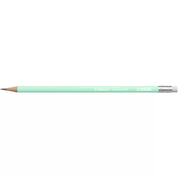   Grafitceruza radírral, HB, hatszögletű, STABILO "Swano Pastel", zöld