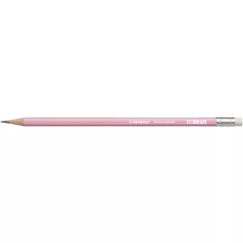   Grafitceruza radírral, HB, hatszögletű, STABILO "Swano Pastel", pink