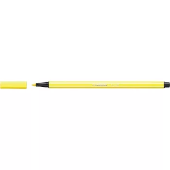 Filctoll, 1 mm, STABILO "Pen 68", neon sárga