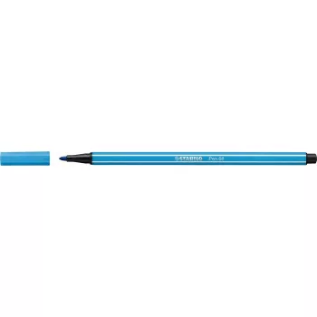 Filctoll, 1 mm, STABILO "Pen 68", neon kék