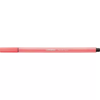 Filctoll, 1 mm, STABILO "Pen 68", neon piros