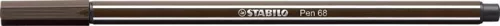 Filctoll, 1 mm, STABILO "Pen 68", kávébarna