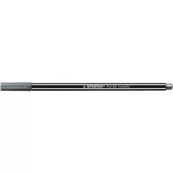   Filctoll, 1,4 mm, STABILO "Pen 68 metallic", ezüst