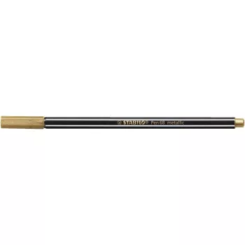 Filctoll, 1,4 mm, STABILO "Pen 68 metallic", arany