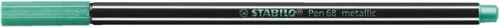Filctoll, 1,4 mm, STABILO "Pen 68 metallic", metálzöld