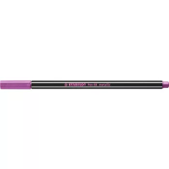   Filctoll, 1,4 mm, STABILO "Pen 68 metallic", metál rózsaszín