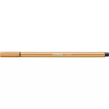 Filctoll, 1 mm, STABILO "Pen 68", sötétokker