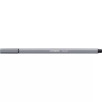 Filctoll, 1 mm, STABILO "Pen 68", sötét szürke