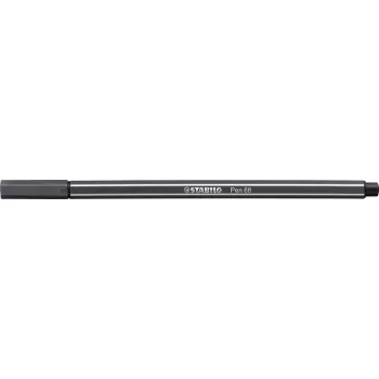 Filctoll, 1 mm, STABILO "Pen 68", mély szürke