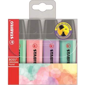   Szövegkiemelő készlet, 2-5 mm, STABILO "BOSS original Pastel2", 4 különböző szín