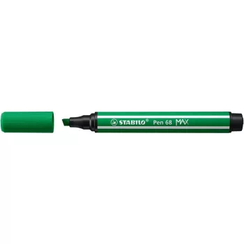  Filctoll, 1-5 mm, vágott hegy, STABILO "Pen 68 MAX", zöld