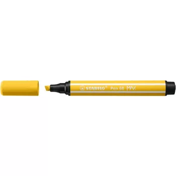   Filctoll, 1-5 mm, vágott hegy, STABILO "Pen 68 MAX", sárga