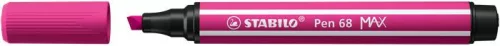 Filctoll, 1-5 mm, vágott hegy, STABILO "Pen 68 MAX", pink