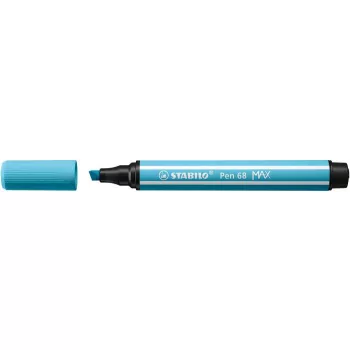   Filctoll, 1-5 mm, vágott hegy, STABILO "Pen 68 MAX", azúrkék