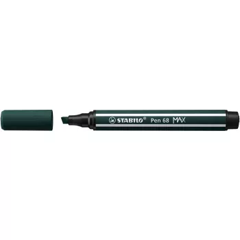   Filctoll, 1-5 mm, vágott hegy, STABILO "Pen 68 MAX", földzöld