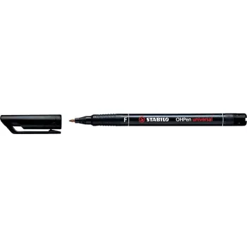   Alkoholos marker, 0,7 mm, STABILO "OHPen F", fekete