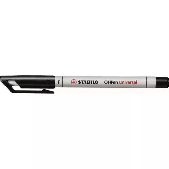   Alkoholmentes marker, OHP, 0,7 mm, STABILO "OHPen F", fekete