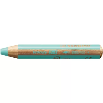   Színes ceruza, kerek, vastag, STABILO "Woody 3 in 1 Pastel", pasztell kék