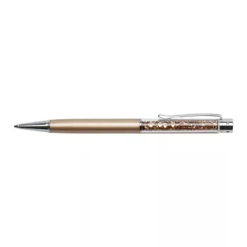   Golyóstoll, arany, felül topáz SWAROVSKI® kristállyal töltve, 14 cm, ART CRYSTELLA®
