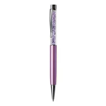   Golyóstoll, világoslila, felül világoslila SWAROVSKI® kristállyal töltve, 14 cm, ART CRYSTELLA®