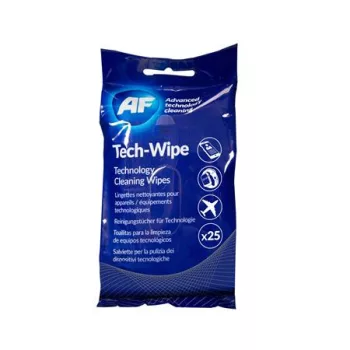   Tisztítókendő, képernyőhöz, alkoholmentes, nedves, 25 db, AF "Tech-wipes"
