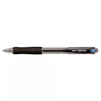   Golyóstoll, 0,3 mm, nyomógombos, UNI "SN-100 Laknock", fekete