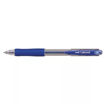   Golyóstoll, 0,3 mm, nyomógombos, UNI "SN-100 Laknock", kék