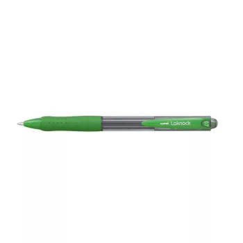   Golyóstoll, 0,3 mm, nyomógombos, UNI "SN-100 Laknock", zöld