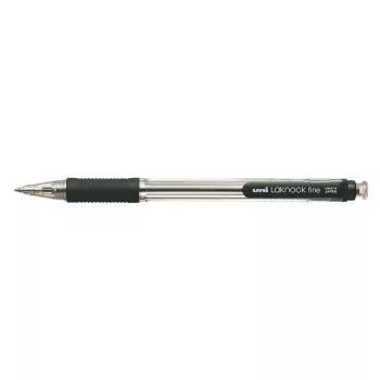   Golyóstoll, 0,4 mm, nyomógombos, UNI "SN-101 Laknock Fine", fekete