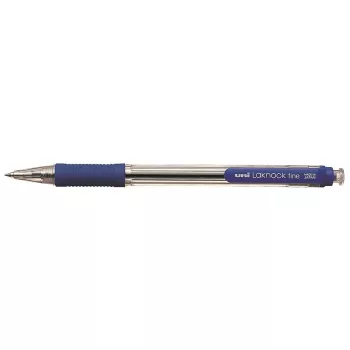   Golyóstoll, 0,4 mm, nyomógombos, UNI "SN-101 Laknock Fine", kék