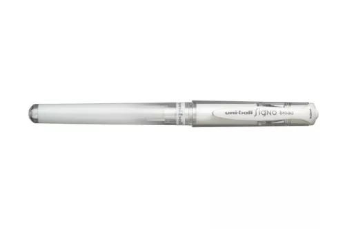 Zseléstoll, 0,6 mm, kupakos, UNI, "UM-153 Signo Broad", fehér
