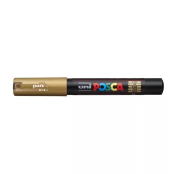 Dekormarker, 0,7-1,0 mm, UNI "Posca PC-1M", arany