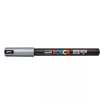 Dekormarker, 0,7 mm, UNI "Posca PC-1MR", ezüst