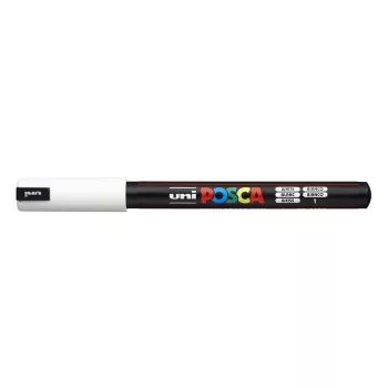 Dekormarker, 0,7 mm, UNI "Posca PC-1MR", fehér