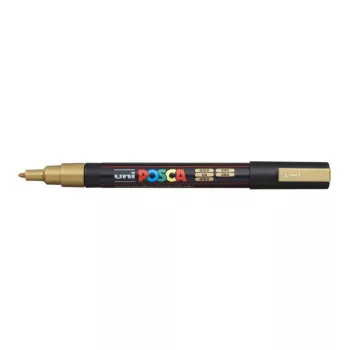 Dekormarker, 0,9-1,3 mm, UNI "Posca PC-3M", arany