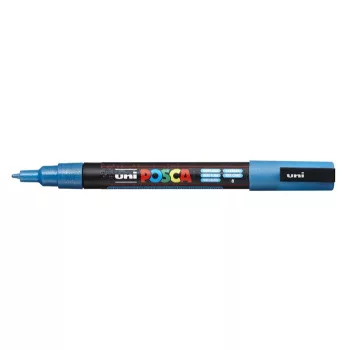   Dekormarker, 0,9-1,3 mm, UNI "Posca PC-3ML", fényes kék