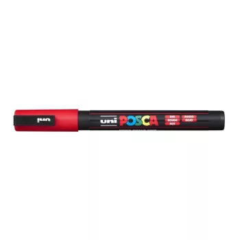 Dekormarker, 0,9-1,3 mm, UNI "Posca PC-3M", piros