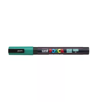   Dekormarker, 0,9-1,3 mm, UNI "Posca PC-3M", smaragdzöld