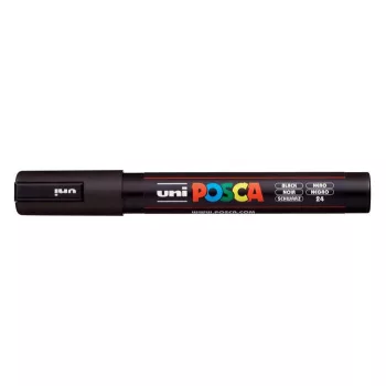 Dekormarker, 1,8-2,5 mm, UNI "Posca PC-5M", fekete