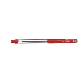   Golyóstoll, 0,3 mm, kupakos, UNI "SG-100 Lakubo", piros