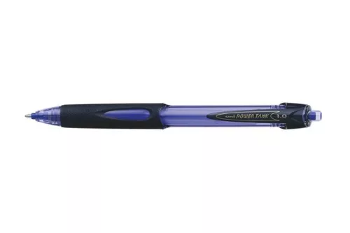Golyóstoll, 0,4 mm, nyomógombos, UNI "SN-220 Powertank", kék