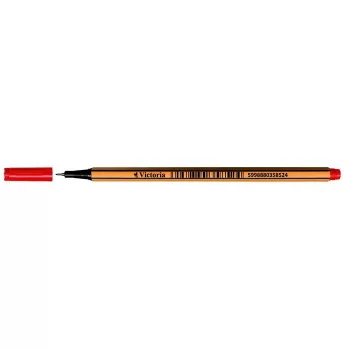 Tűfilc, 0,4 mm, VICTORIA OFFICE,"Slim", piros