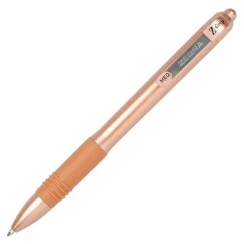   Golyóstoll, 0,27 mm, nyomógombos, ZEBRA "Z-Grip Smooth Rose Gold", kék