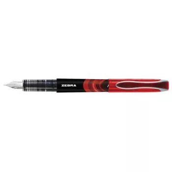 Töltőtoll, 0,6 mm, ZEBRA "Fountain pen", piros