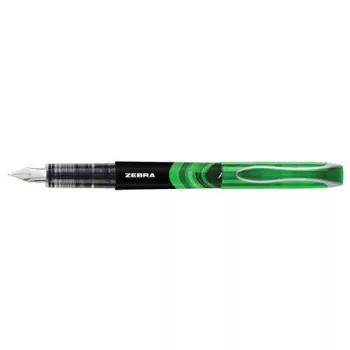 Töltőtoll, 0,6 mm, ZEBRA "Fountain pen", zöld