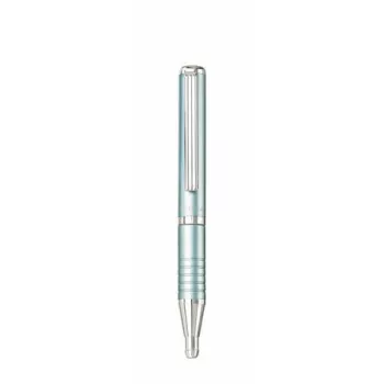   Golyóstoll, 0,24 mm, teleszkópos, metál világoskék tolltest, ZEBRA "SL-F1", kék