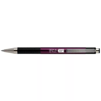   Golyóstoll, 0,24 mm, nyomógombos, mályva tolltest, ZEBRA "F-301 A", kék