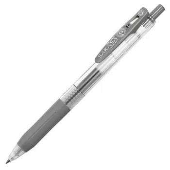   Zseléstoll, 0,33 mm, nyomógombos, ZEBRA "Sarasa Clip", szürke