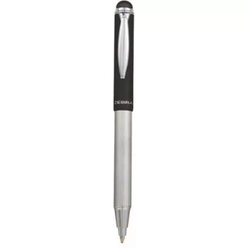   Golyóstoll, 0,24 mm, teleszkópos, rozsdamentes acél, grafitszürke tolltest, ZEBRA "Telescopic Metal Stylus", kék
