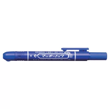   Alkoholos marker, 1,3 mm, nyomógombos, ZEBRA "Mckie Retractable", kék
